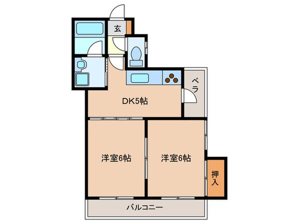 サンクイ－ン２番館の物件間取画像